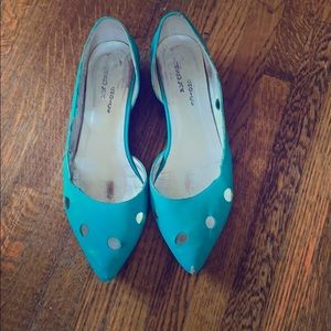 Irregular Choice polka dot cutout D’orsay flat